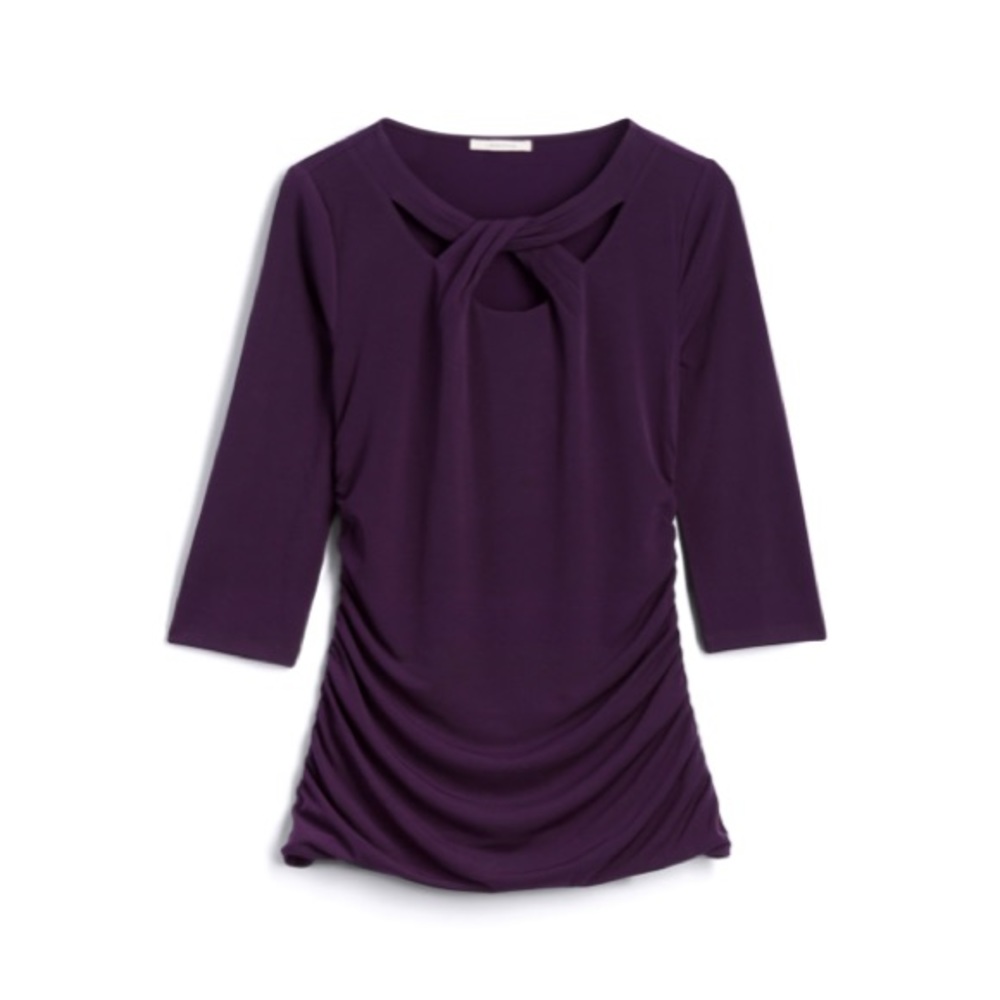 41 Hawthorn - Trena Open Twist Neck Knit Top